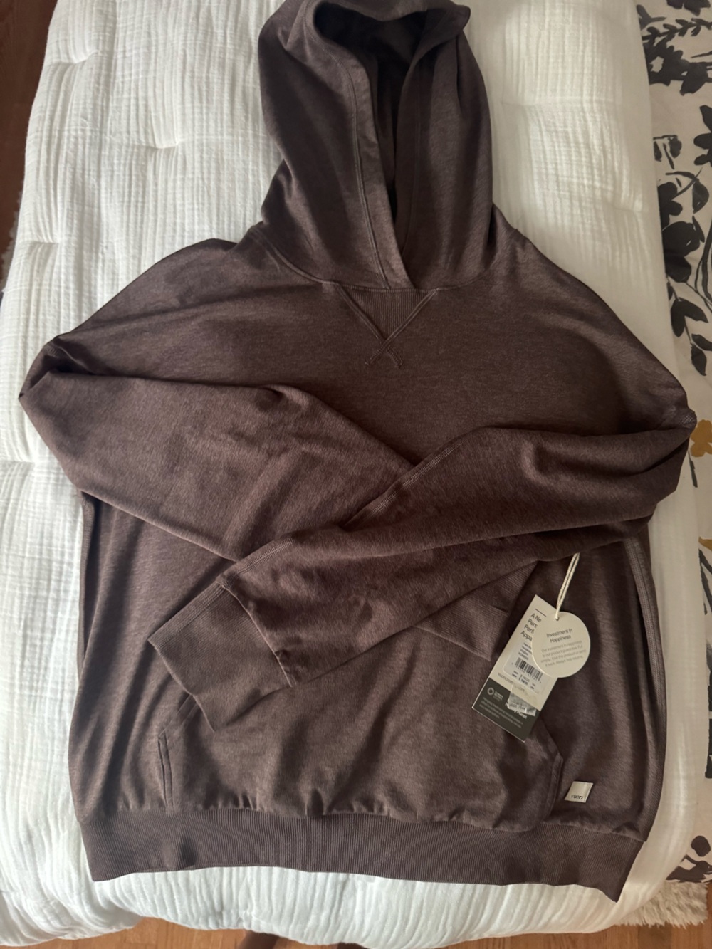 Vuori modern huckleberry heather hooded Pullover Sweatshirt - Picture 4 of 6